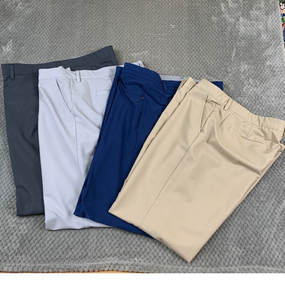 Adidas Ultimate365 Golf Pants Lot Mens 38x32 Grey Khaki Blue Stretch